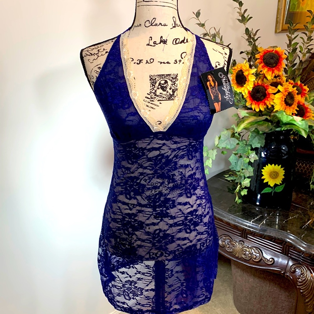 Nice or Naughty Nightie Lacy Sexy NWT
